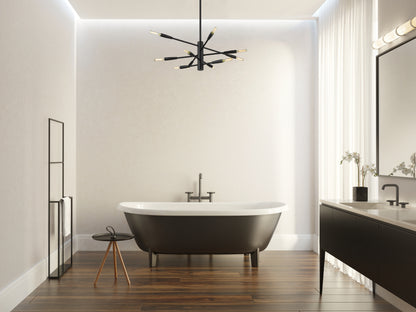 Ascension 10 Light Chandelier Matte Black