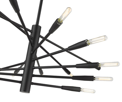 Ascension 16 Light Chandelier Matte Black