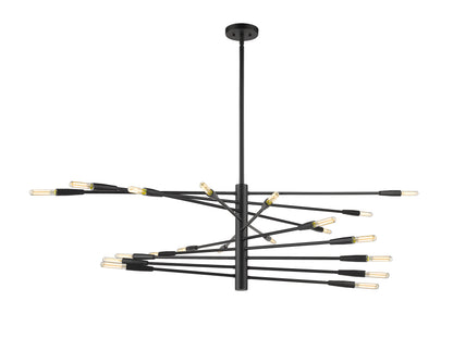 Ascension 20 Light Chandelier Matte Black