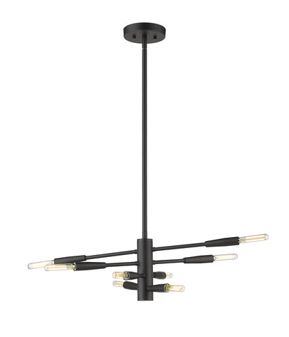 Ascension 8 Light Chandelier Matte Black