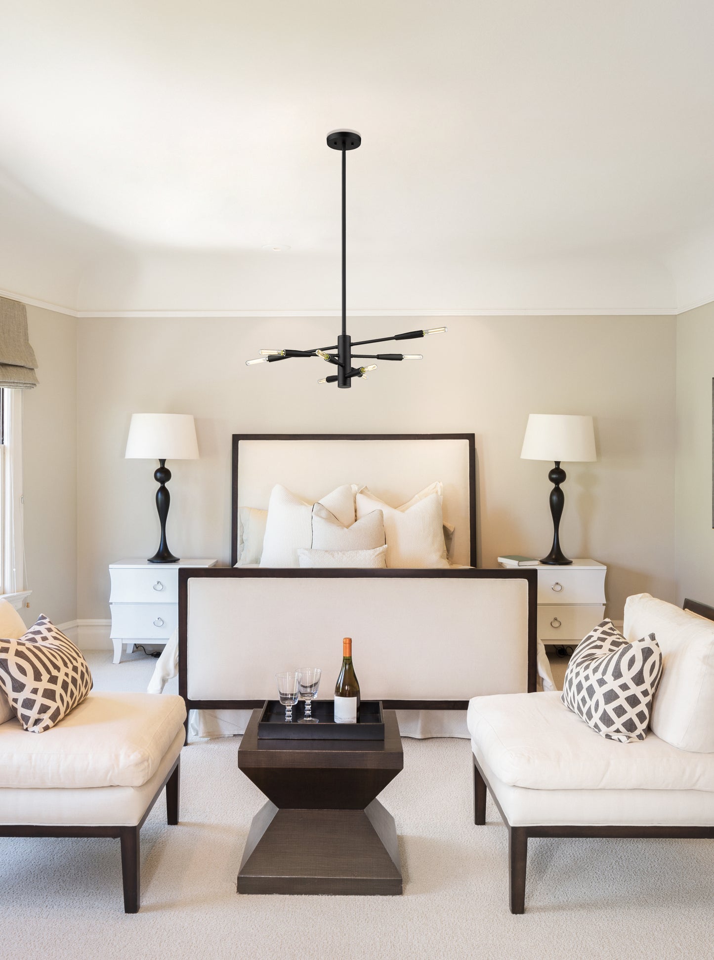 Ascension 8 Light Chandelier Matte Black