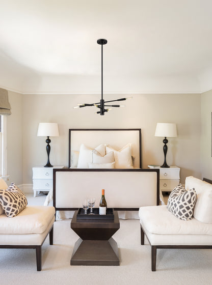 Ascension 8 Light Chandelier Matte Black