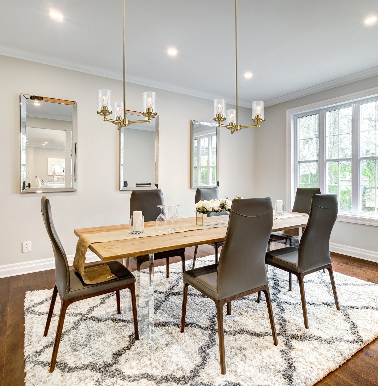 Thayer 3 Light Chandelier Luxe Gold