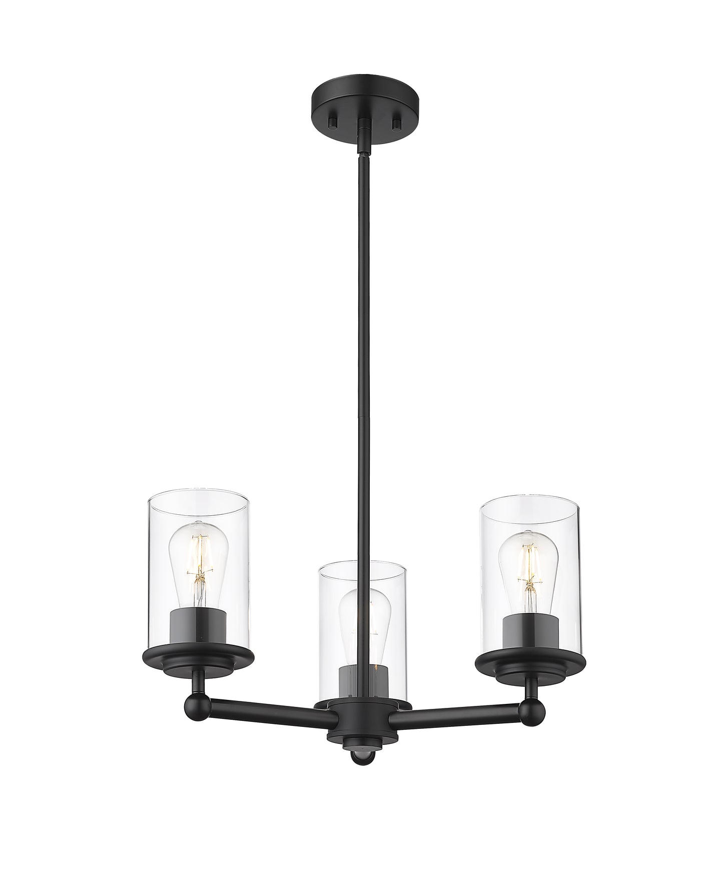 Thayer 3 Light Chandelier Matte Black