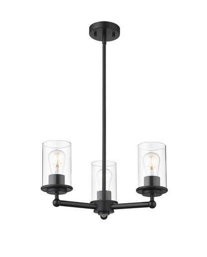 Thayer 3 Light Chandelier Matte Black