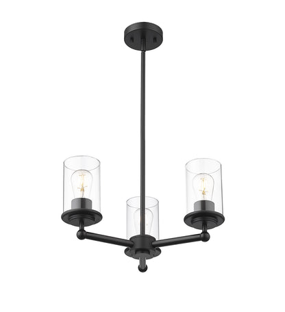 Thayer 3 Light Chandelier Matte Black
