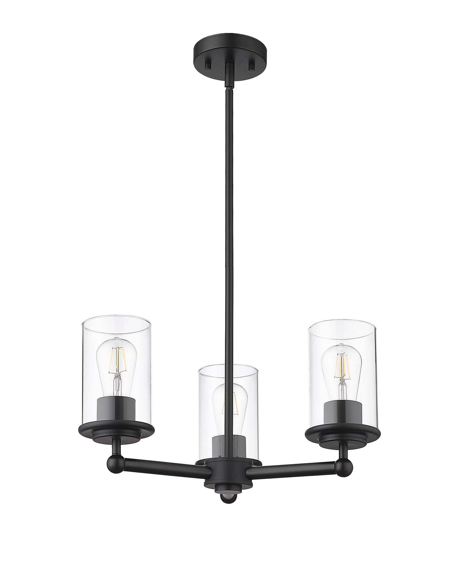 Thayer 3 Light Chandelier Matte Black