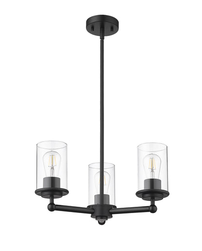 Thayer 3 Light Chandelier Matte Black