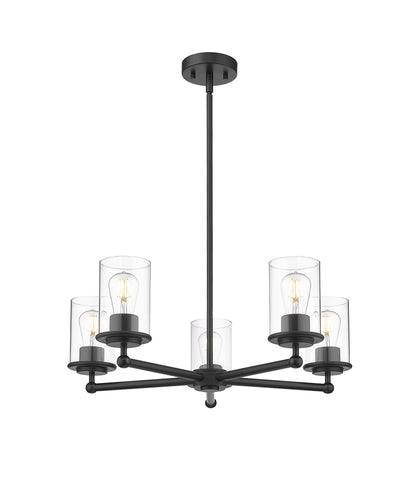 Thayer 5 Light Chandelier Matte Black
