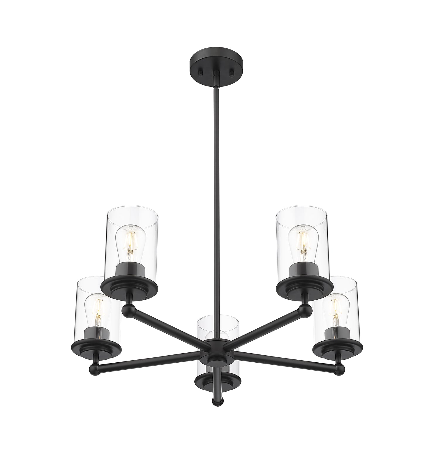 Thayer 5 Light Chandelier Matte Black