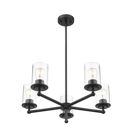 Thayer 5 Light Chandelier Matte Black