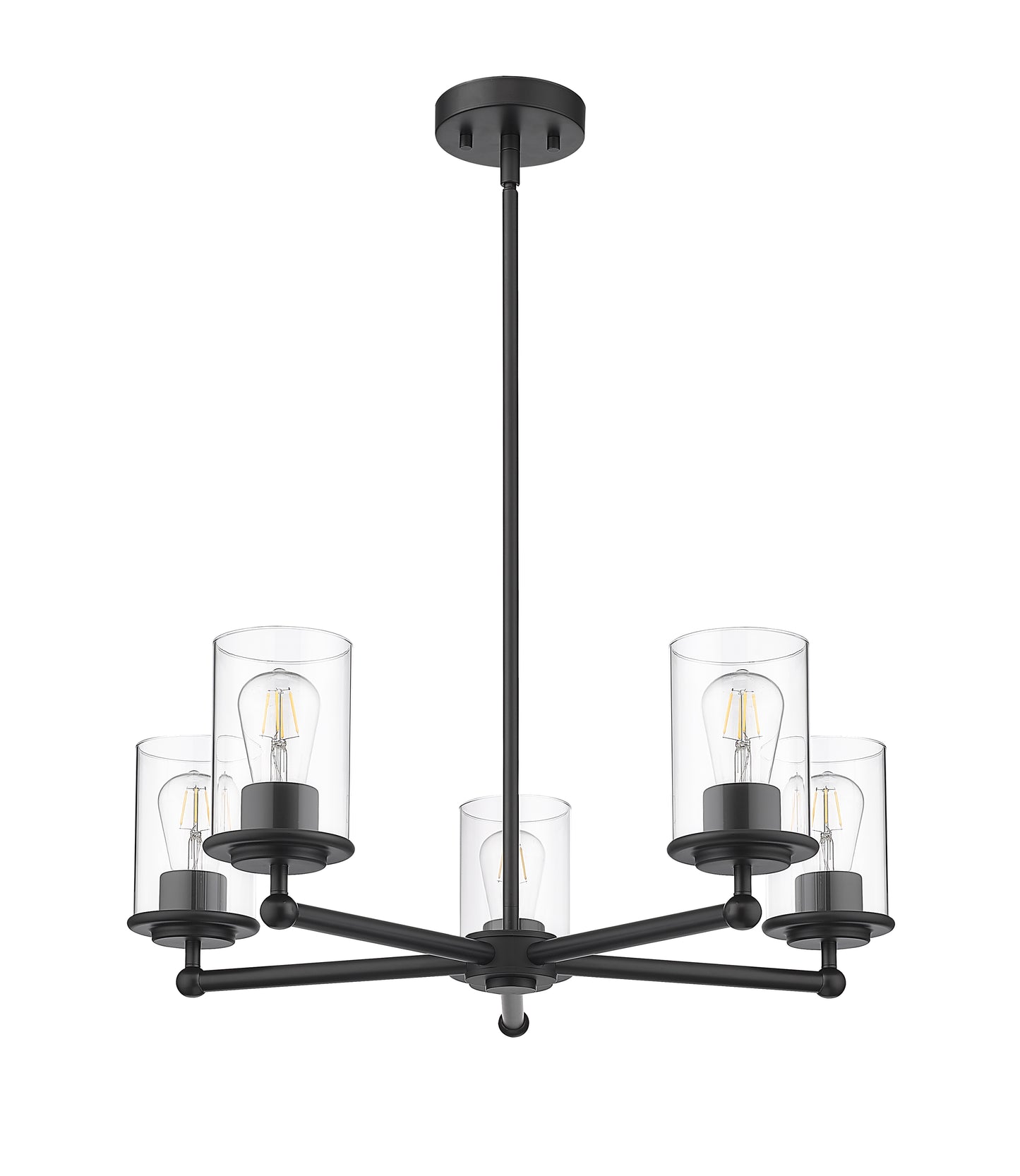 Thayer 5 Light Chandelier Matte Black