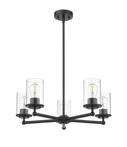 Thayer 5 Light Chandelier Matte Black