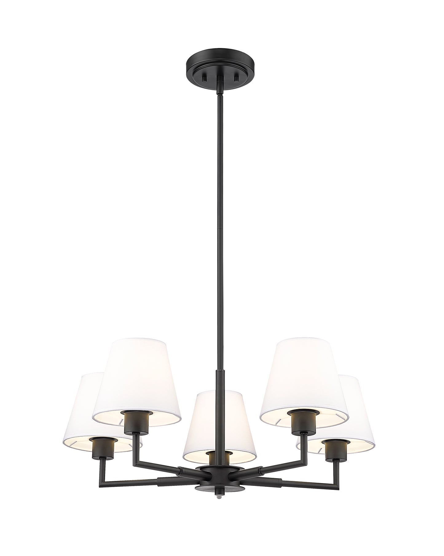 Leila 5 Light Chandelier Matte Black