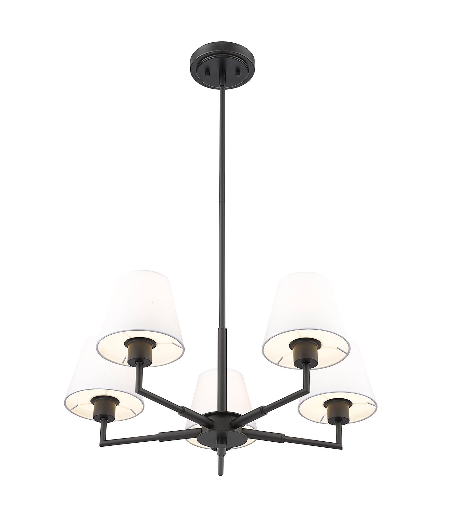 Leila 5 Light Chandelier Matte Black
