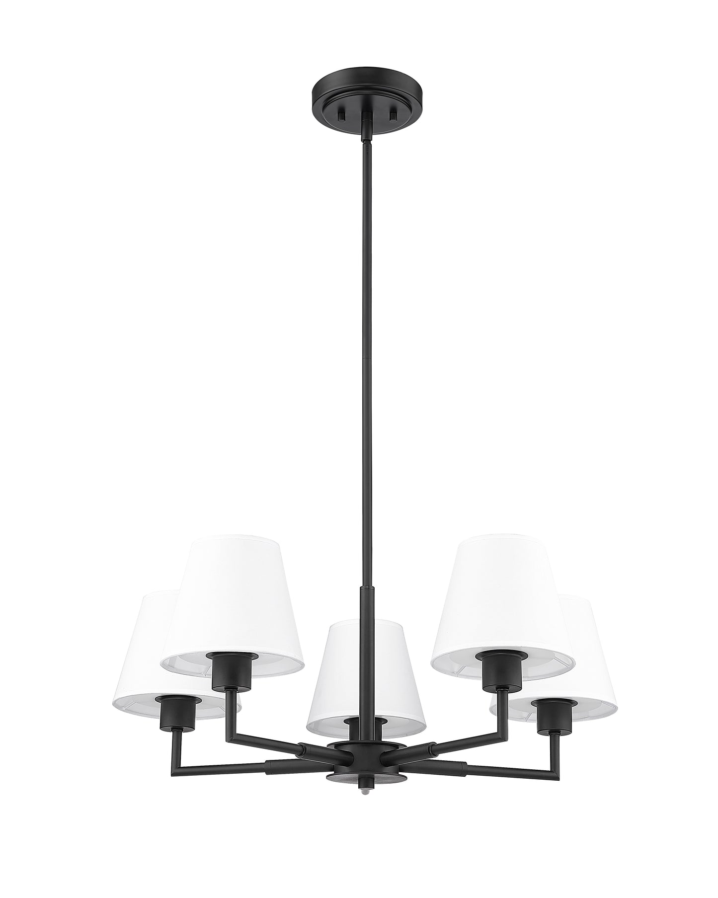 Leila 5 Light Chandelier Matte Black