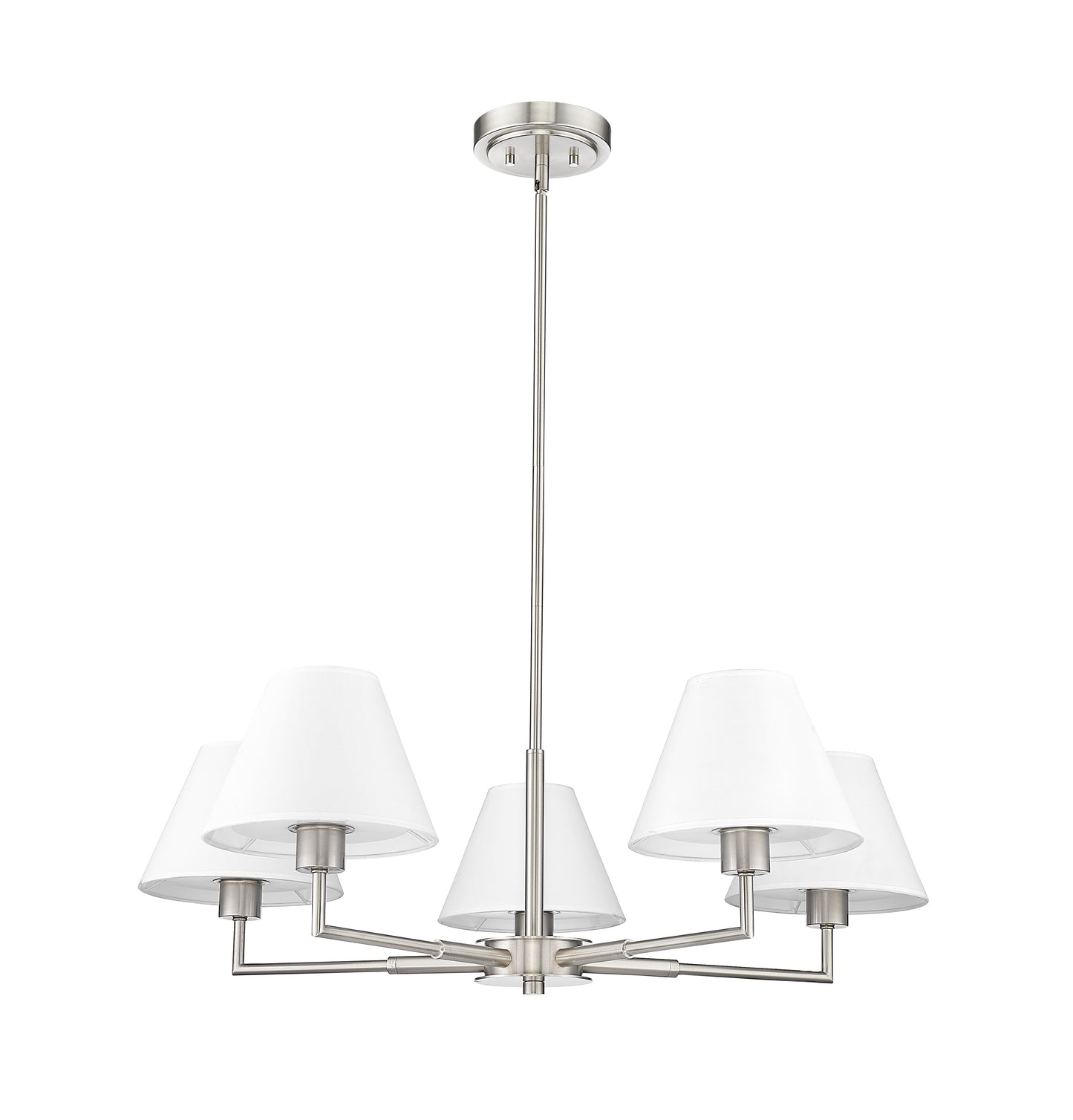 Leila 5 Light Chandelier Brushed Nickel