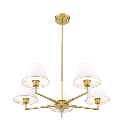 Leila 5 Light Chandelier Luxe Gold