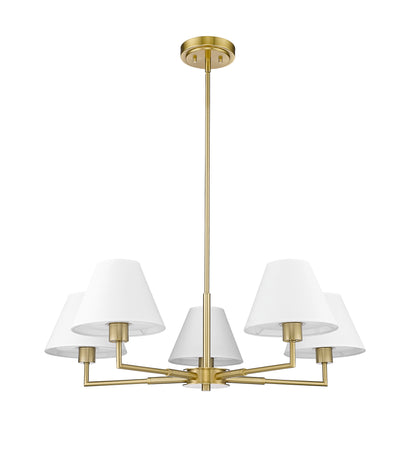 Leila 5 Light Chandelier Luxe Gold