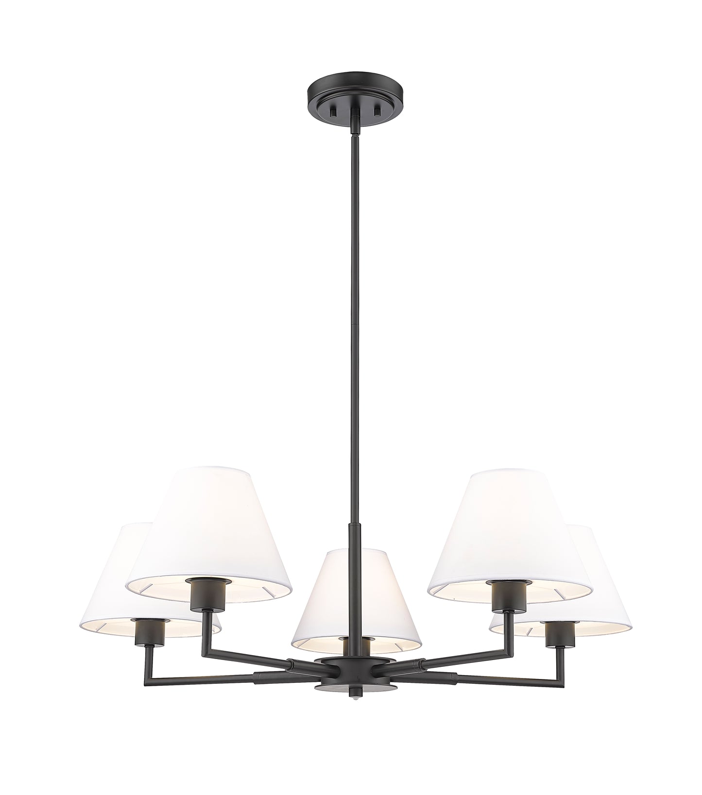 Leila 5 Light Chandelier Matte Black