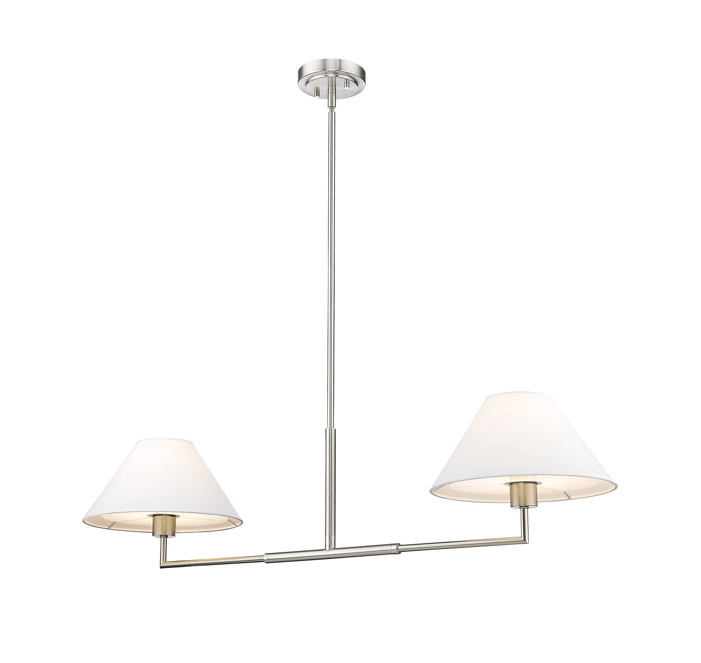 Leila 2 Light Chandelier Brushed Nickel