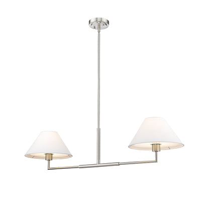 Leila 2 Light Chandelier Brushed Nickel