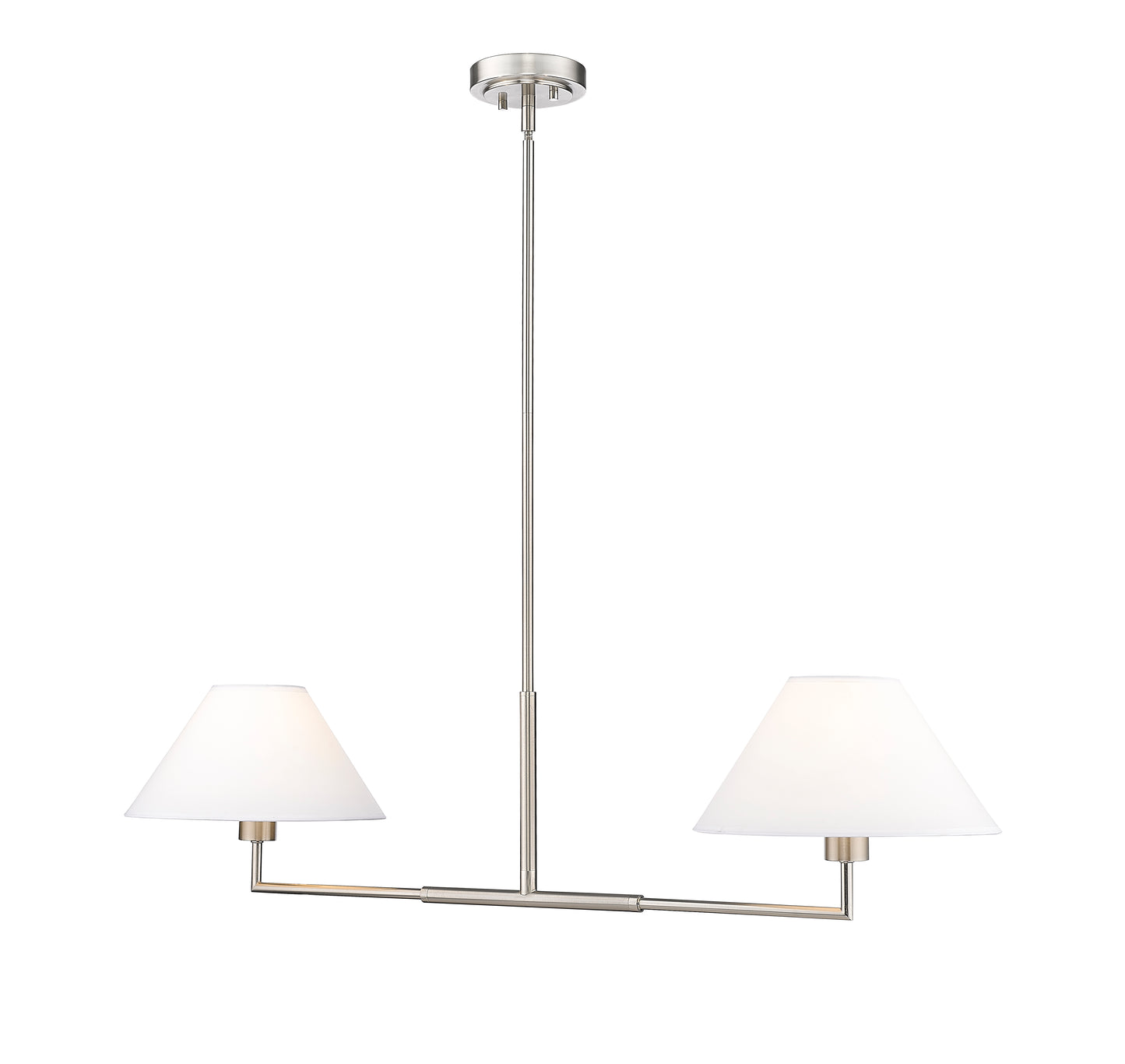 Leila 2 Light Chandelier Brushed Nickel