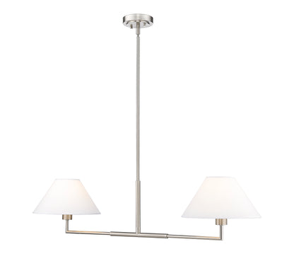 Leila 2 Light Chandelier Brushed Nickel