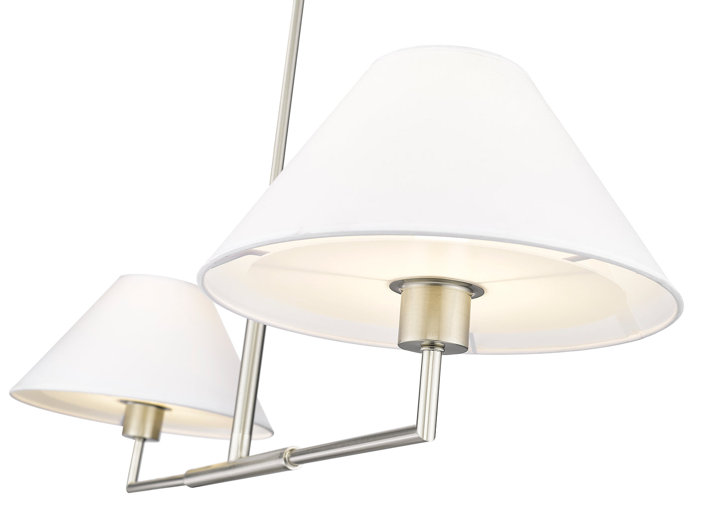 Leila 2 Light Chandelier Brushed Nickel