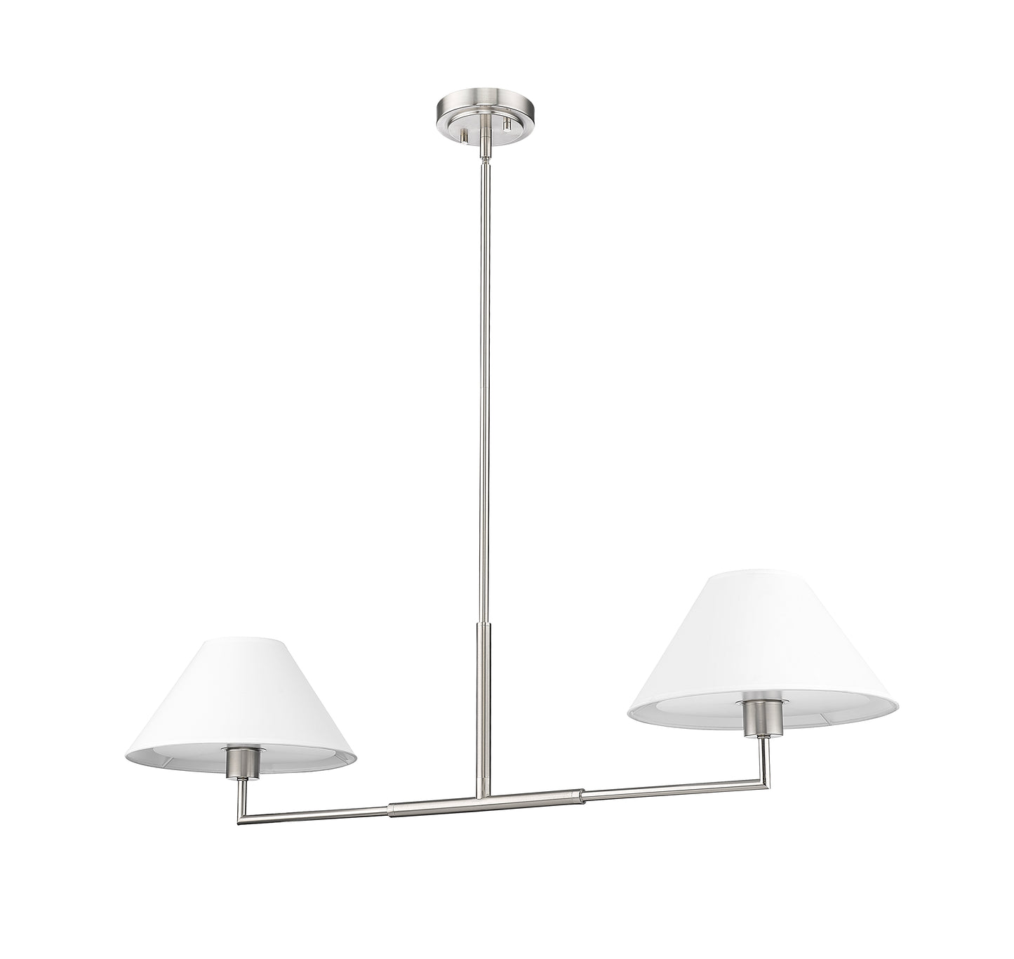 Leila 2 Light Chandelier Brushed Nickel