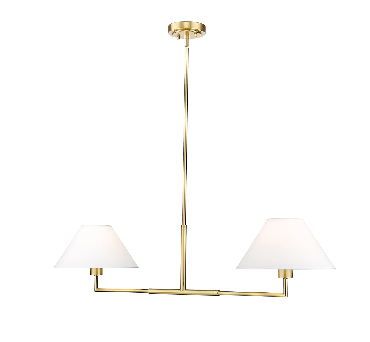 Leila 2 Light Chandelier Luxe Gold