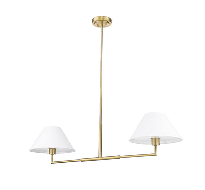 Leila 2 Light Chandelier Luxe Gold