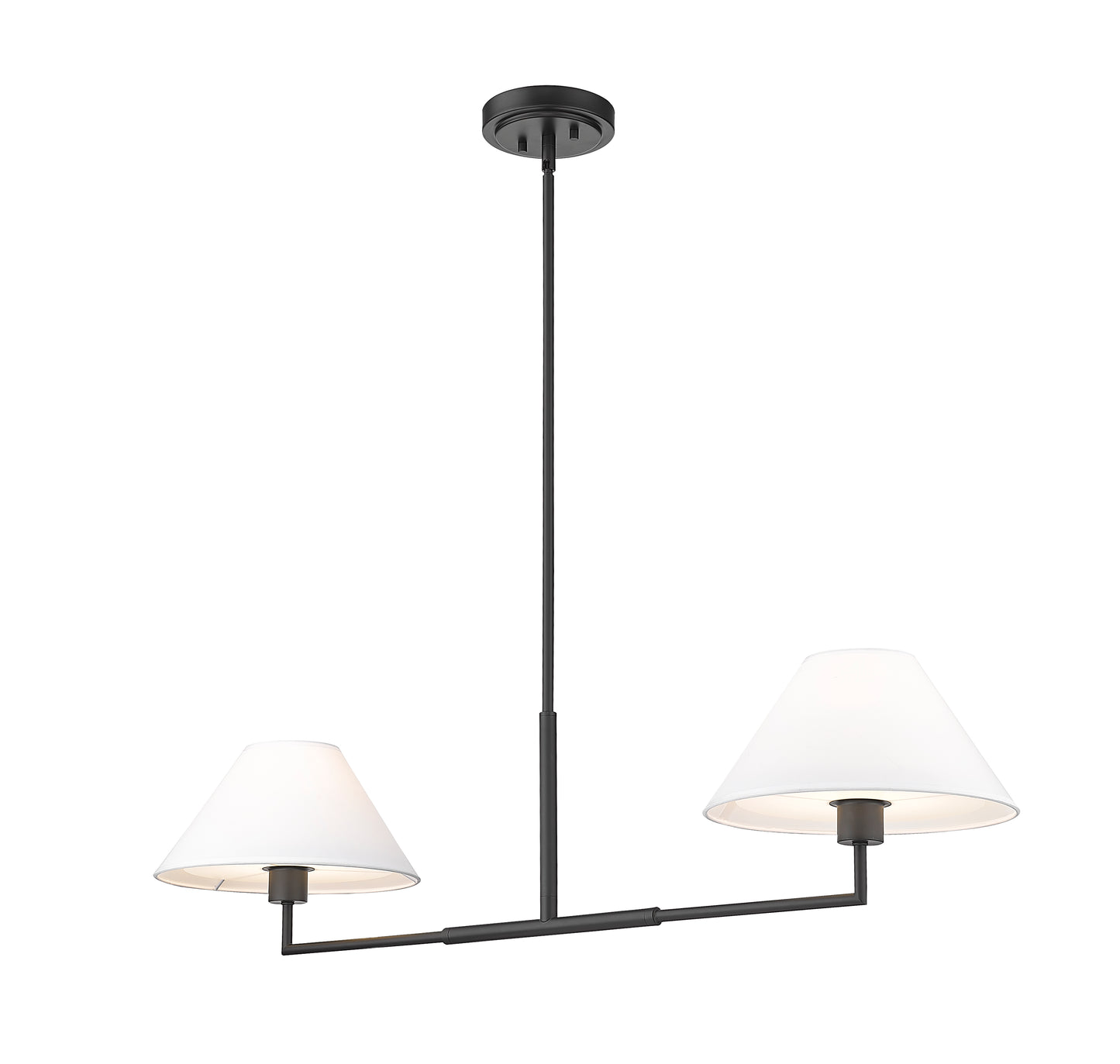 Leila 2 Light Chandelier Matte Black