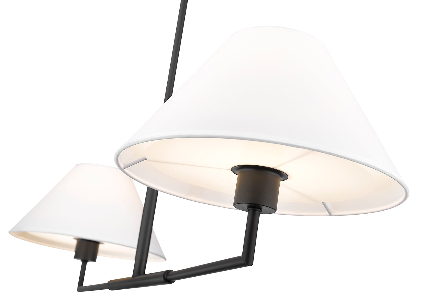 Leila 2 Light Chandelier Matte Black
