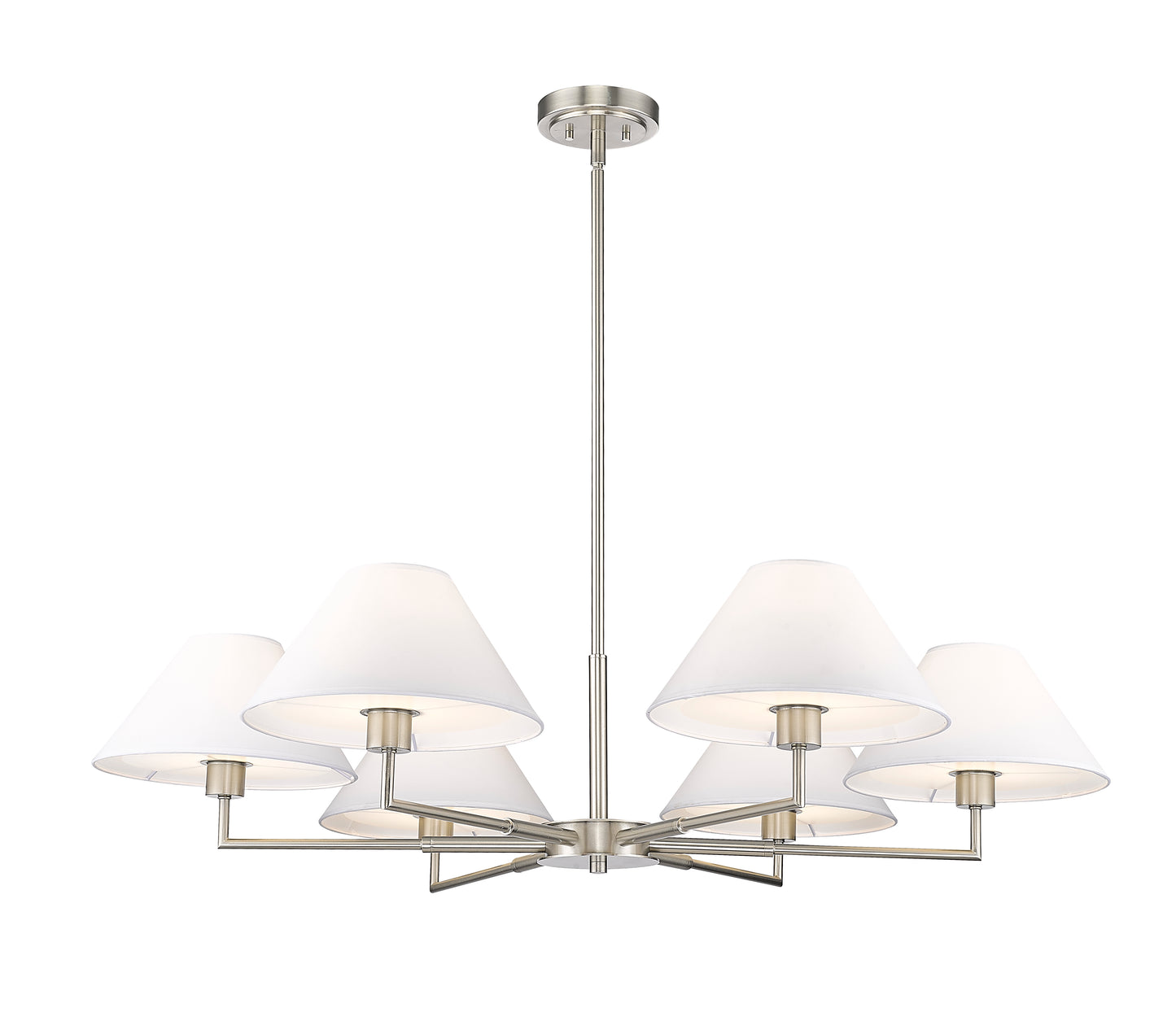 Leila 6 Light Chandelier Brushed Nickel