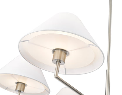 Leila 6 Light Chandelier Brushed Nickel