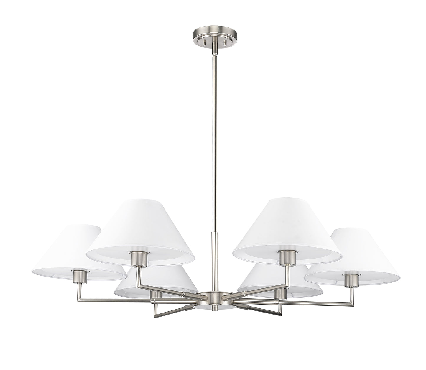 Leila 6 Light Chandelier Brushed Nickel