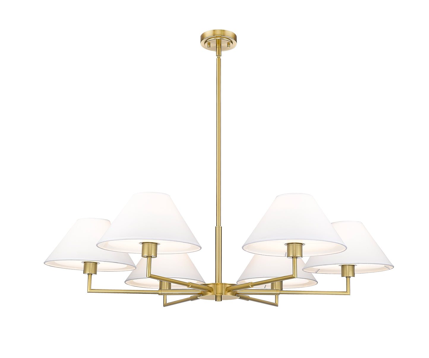 Leila 6 Light Chandelier Luxe Gold