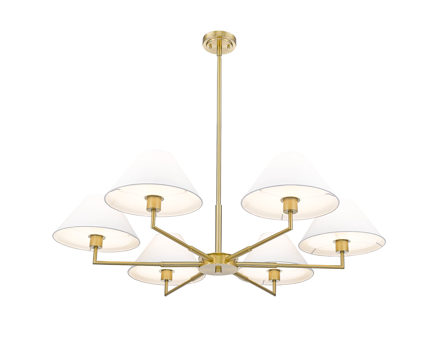 Leila 6 Light Chandelier Luxe Gold