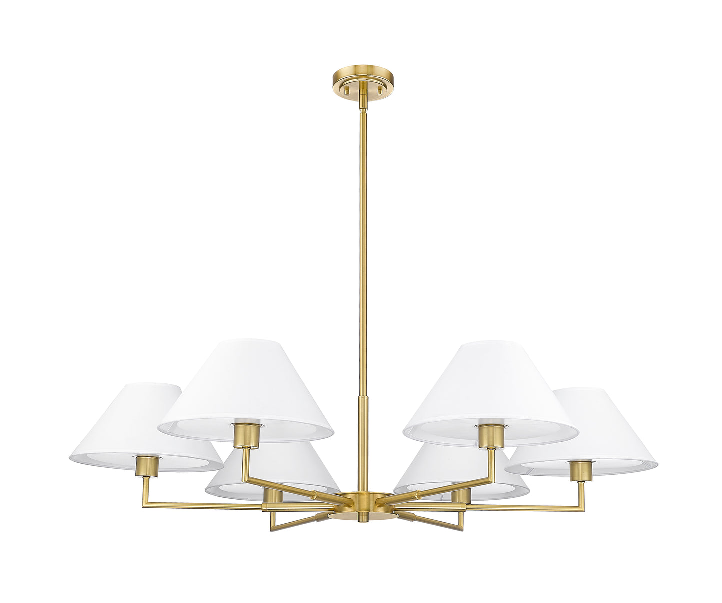 Leila 6 Light Chandelier Luxe Gold