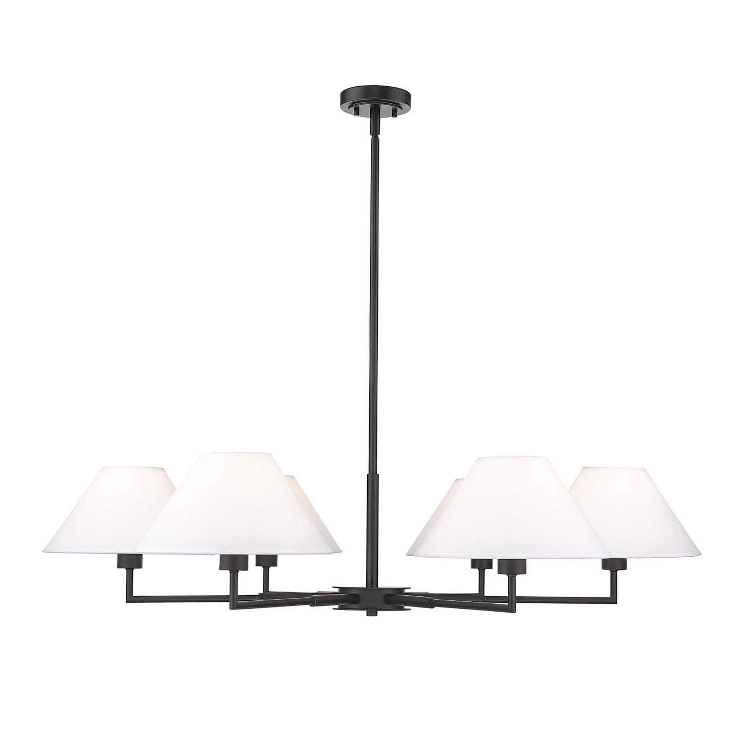 Leila 6 Light Chandelier Matte Black