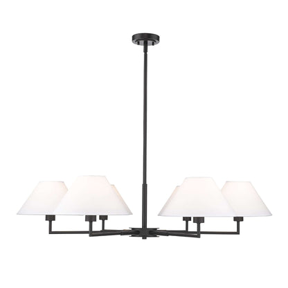 Leila 6 Light Chandelier Matte Black