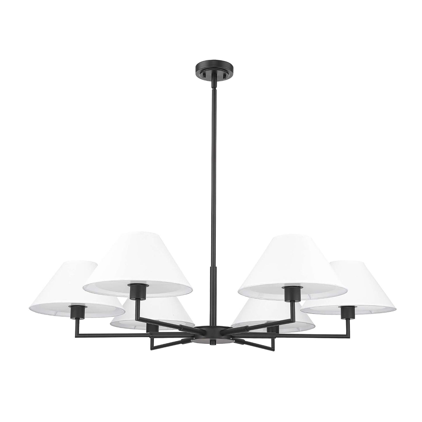 Leila 6 Light Chandelier Matte Black