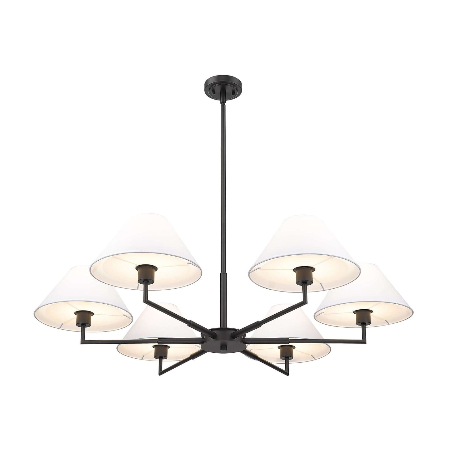 Leila 6 Light Chandelier Matte Black