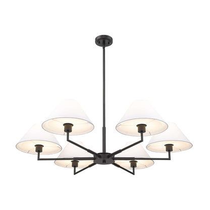 Leila 6 Light Chandelier Matte Black