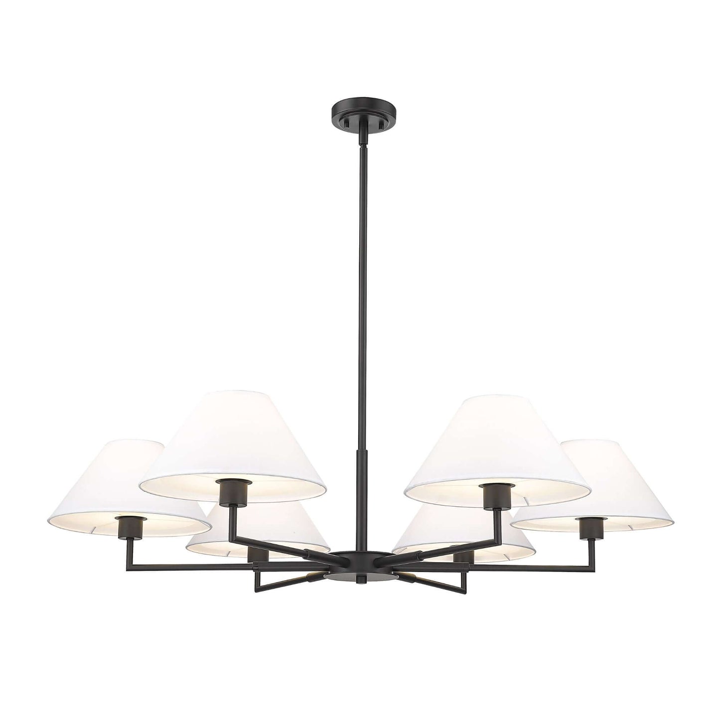 Leila 6 Light Chandelier Matte Black