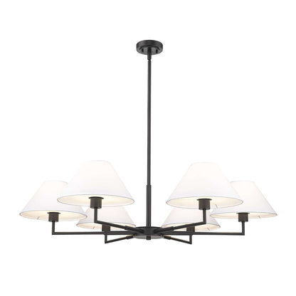 Leila 6 Light Chandelier Matte Black