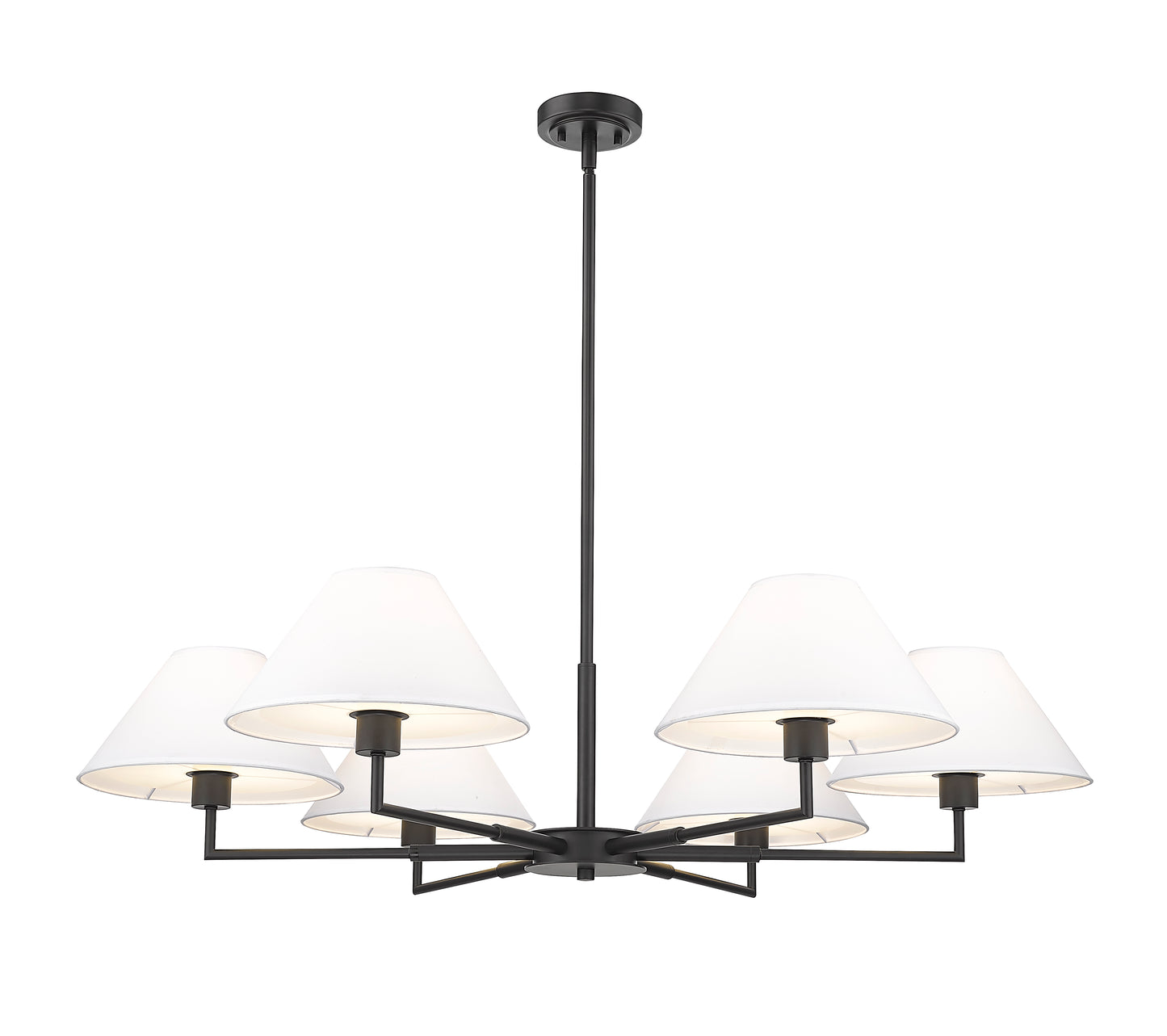 Leila 6 Light Chandelier Matte Black