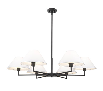 Leila 6 Light Chandelier Matte Black