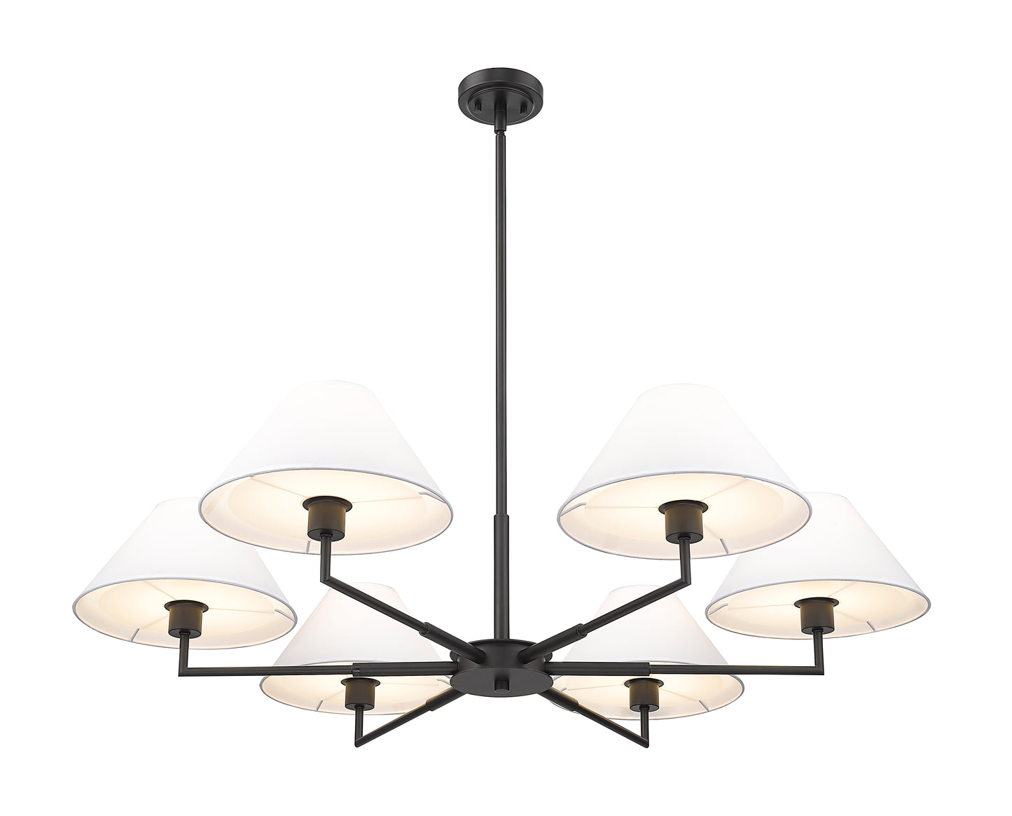 Leila 6 Light Chandelier Matte Black